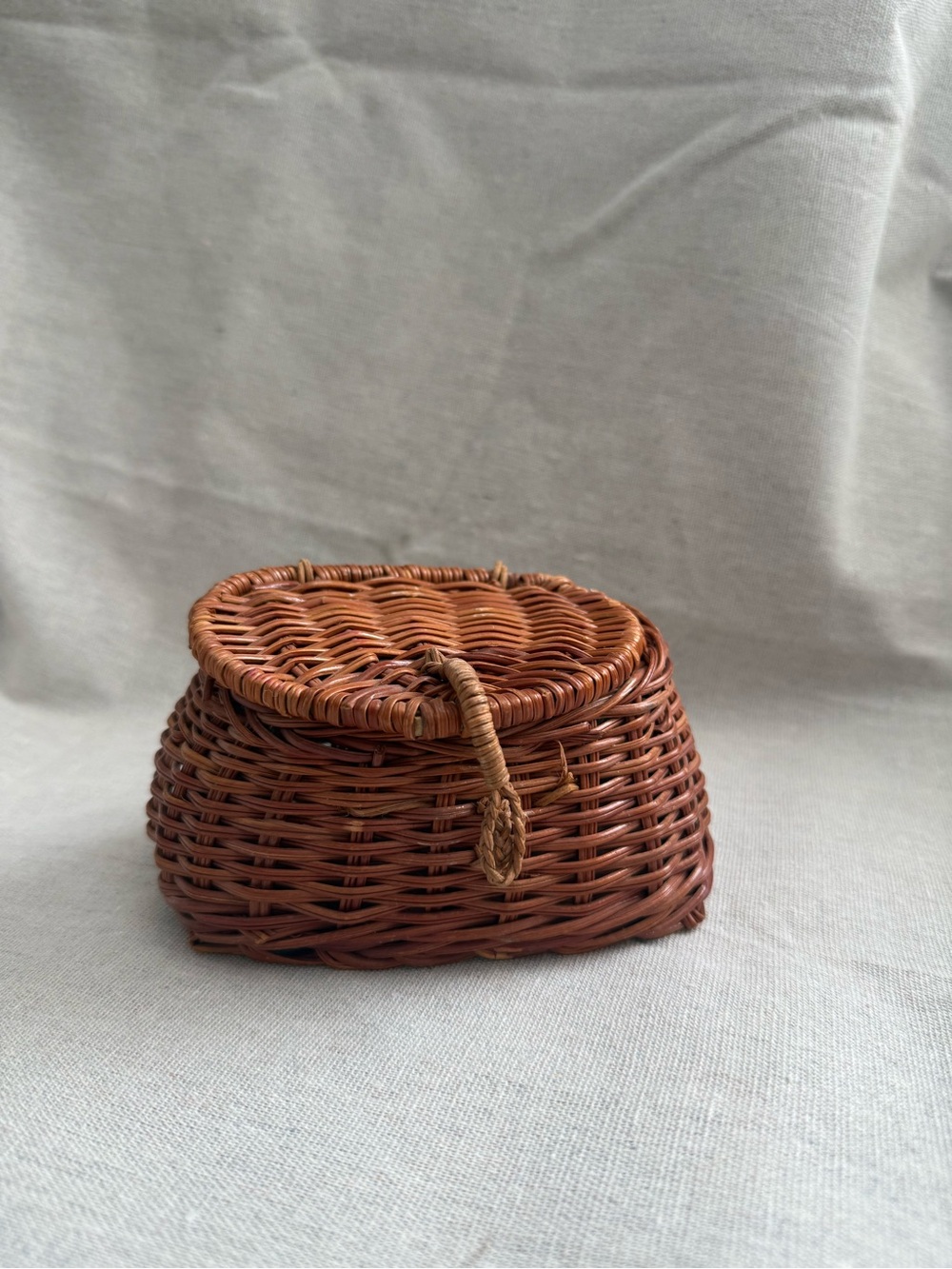 Handwoven Rattan Small Basket in Brown
